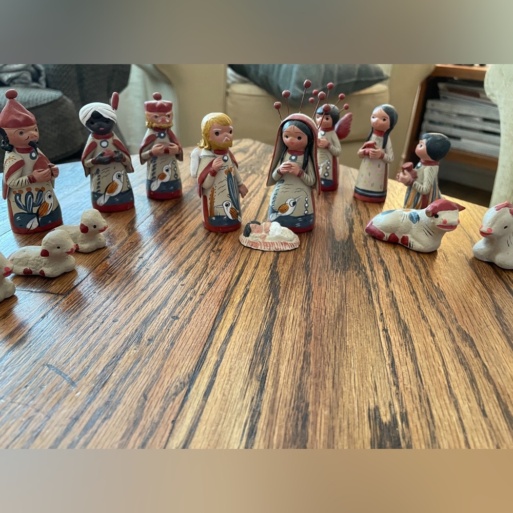 Handcrafted Nativity Scene Figurines Set